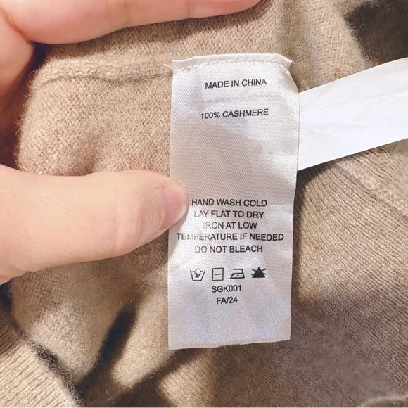 QUINCE Mongolian Cashmere Crewneck Sweater Oatmeal Size Small Women’s - Picture 8 of 9